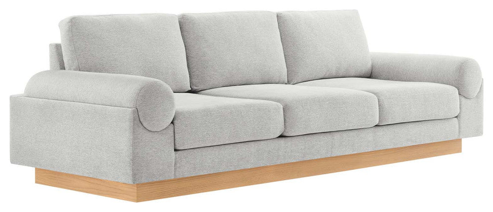 Oasis Upholstered Fabric Sofa - Light Gray