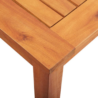 vidaXL Solid Acacia Wood Patio Table with Umbrella Hole 59" Garden Dining