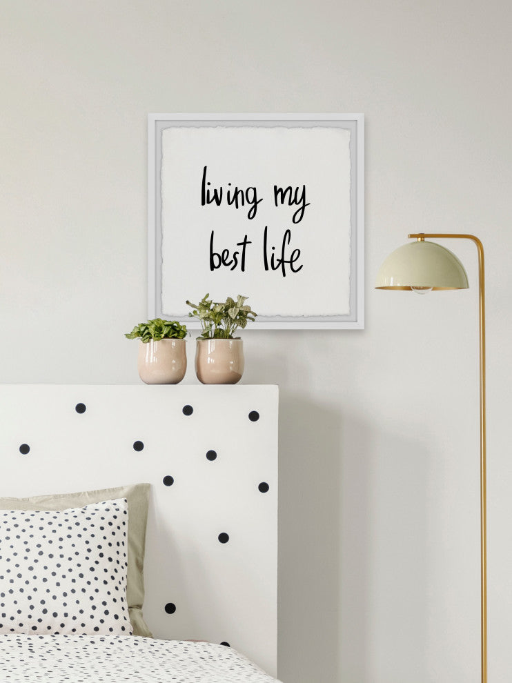 "Living My Best Life" Framed Painting Print, 12x12