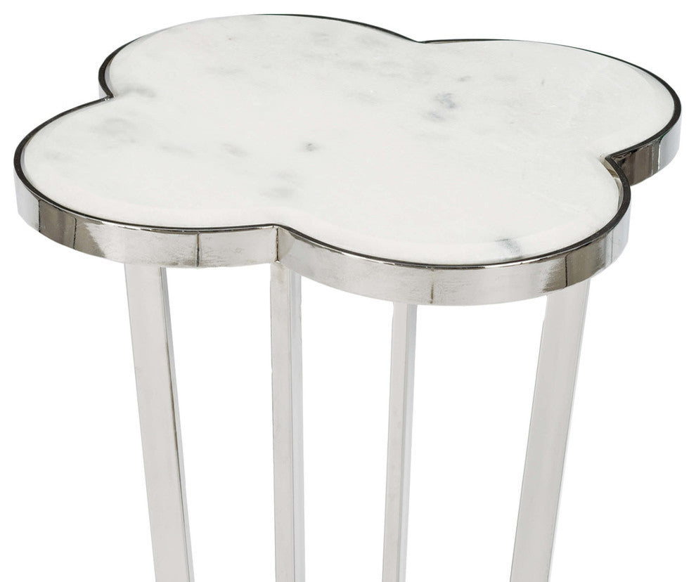 Clover Table, Polished Nickel