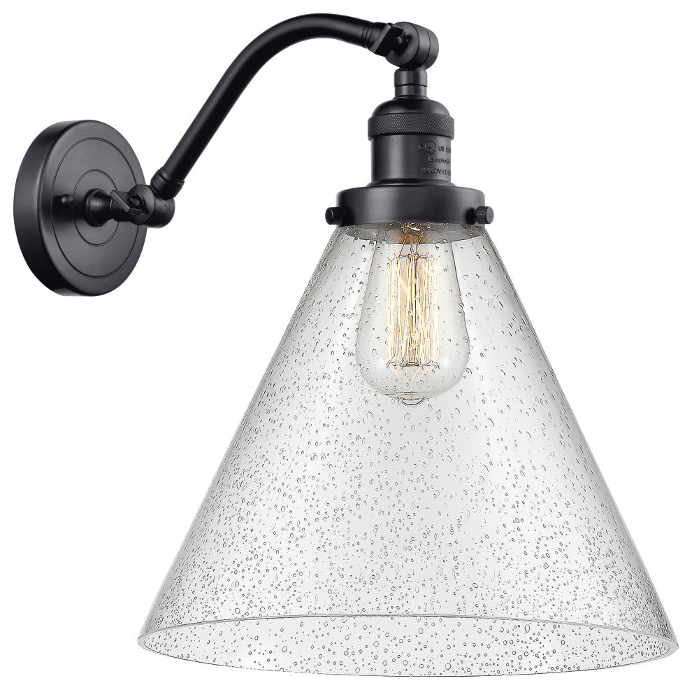 Innovations Lighting 515-1W-BK-G44-L X-Large Cone 1 Light Sconce
