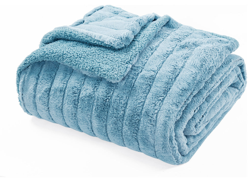 Super Mink Faux Fur Throw Blanket, Aroan, 118" X 95"
