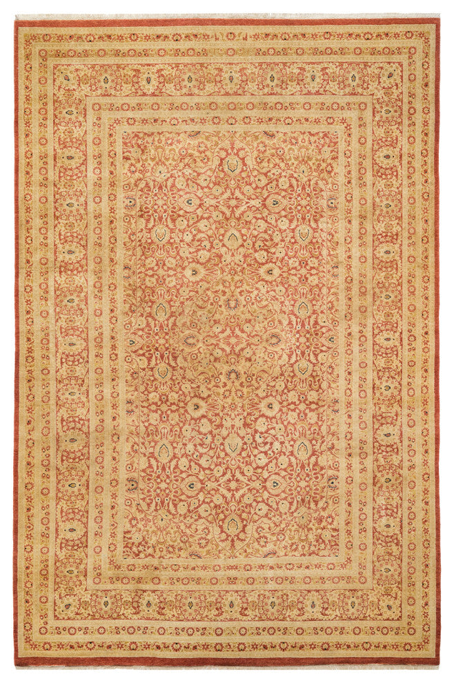 Mogul, One-of-a-Kind Hand-Knotted Area Rug Orange, 6'3"x9'7"