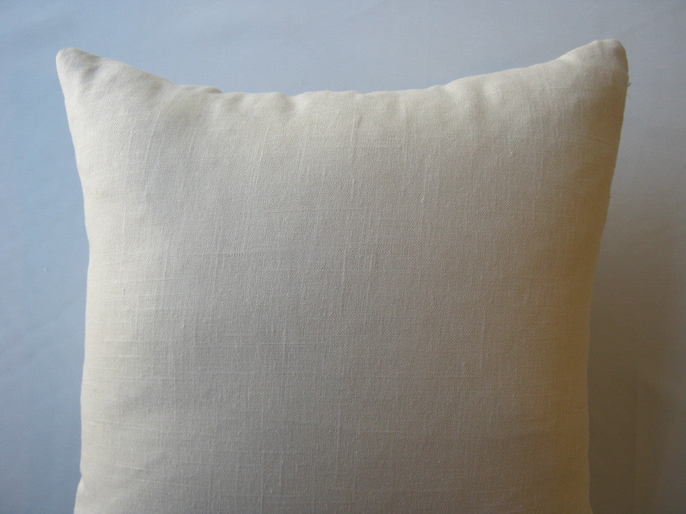 Chenille Texture Medallion Pillow, Blue/Ivory, Without Insert