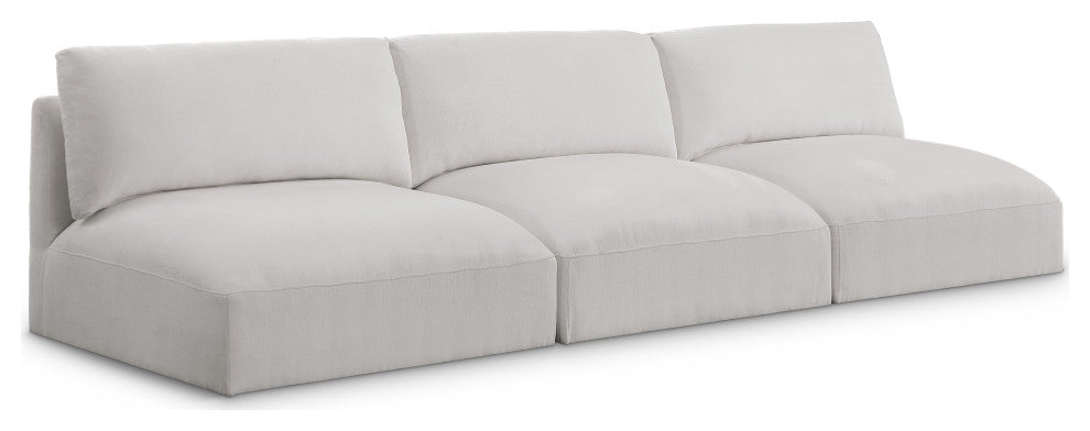Ease Fabric Upholstered Modular Sofa, Cream
