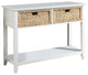 Benzara BM154247 Flavius Console Table With 2 Drawers, White