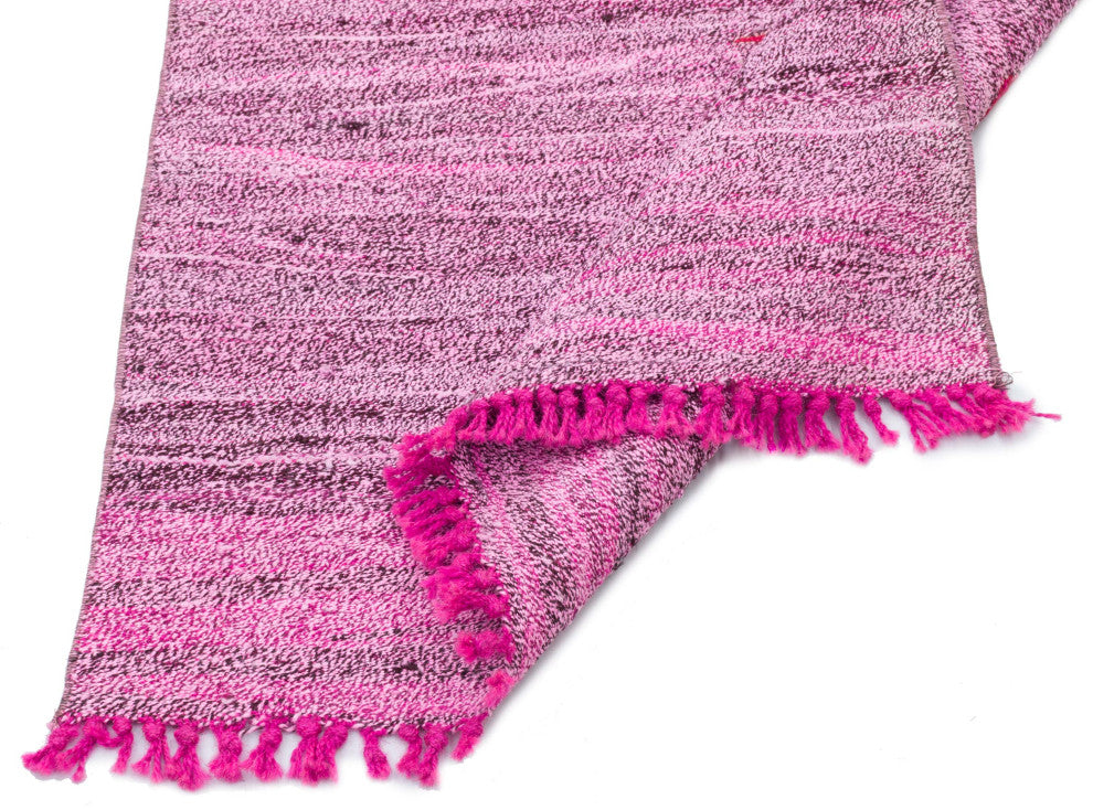 Pink New Contemporary Handwoven Kilim Runner 2' 9" x 14' 3", 33 in. x 171 in.