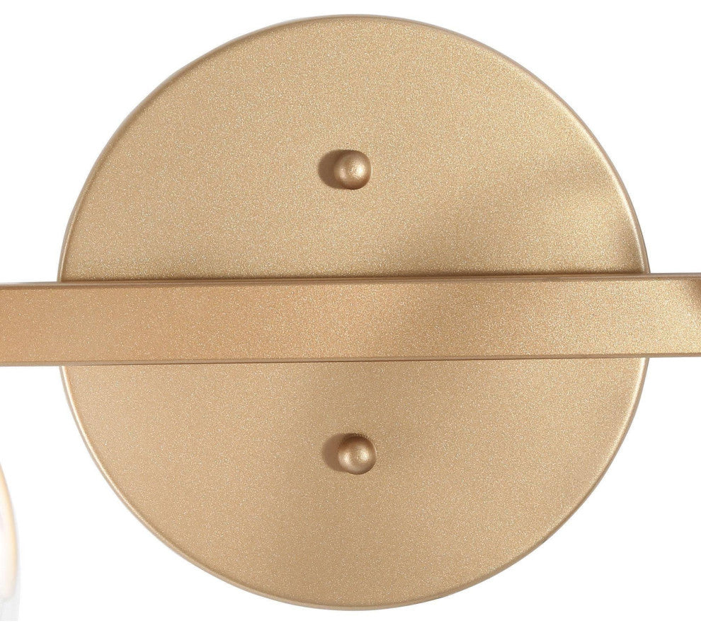 LALUZ 2-Light Gold with Glass Wine Cup Bathroom Vanity Lights