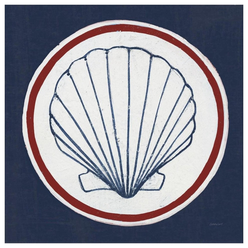 "Summer Shells II Nautical" Digital Paper Print by Kathrine Lovell, 42"x42"