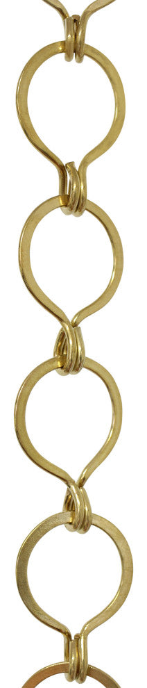 RCH Hardware Brass Round Chandelier Chain, Various Finishes, Polished Brass, U42