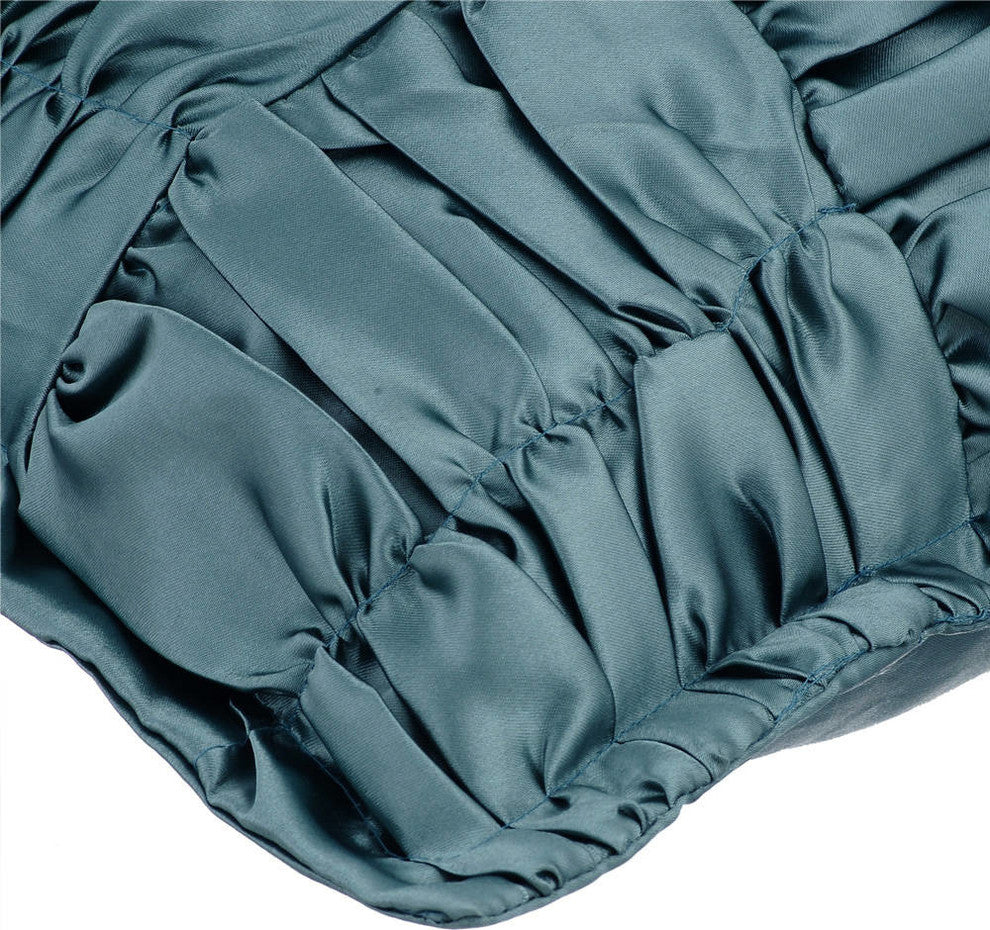 Throw Pillow Covers 26" x 26" Cushion Cover Blue Satin Solid Color - Dreamy Teal