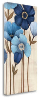 "Fleurs Bleues II" By Maja, Giclee Print on Gallery Wrap Canvas, Ready to Hang