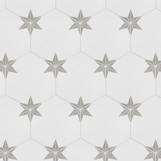 Stella Hex Silver Porcelain Floor and Wall Tile