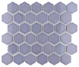 Hudson Due 2" Hex Lavendar Porcelain Floor and Wall Tile
