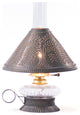 Cupid Oil Lamp with Willow Shade in Blackened Tin