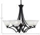 Chandeliers, 7" Gold Ice Glass
