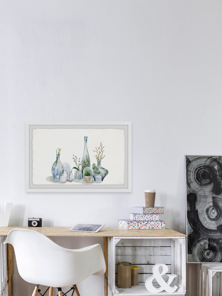 "Bottled Garden" Framed Painting Print, 36"x24"