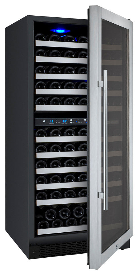 Wine Cooler: 24" FlexCount II Tru-Vino 121 Bottle Dual Zone Stainless Steel