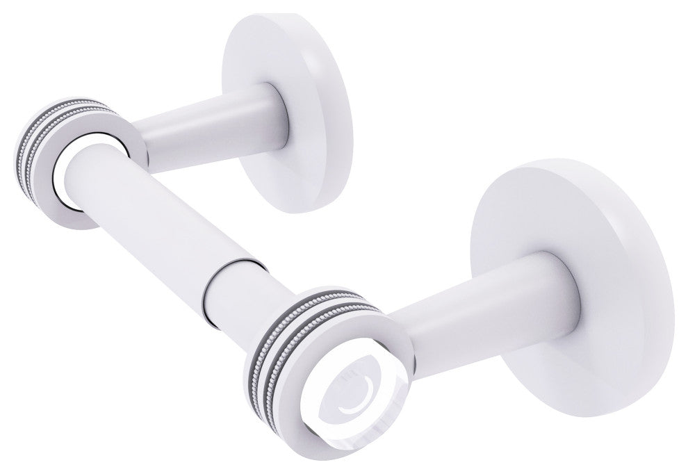 Clearview Two Post Toilet Tissue Holder with Dotted Accents, Matte White