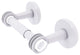 Clearview Two Post Toilet Tissue Holder with Dotted Accents, Matte White
