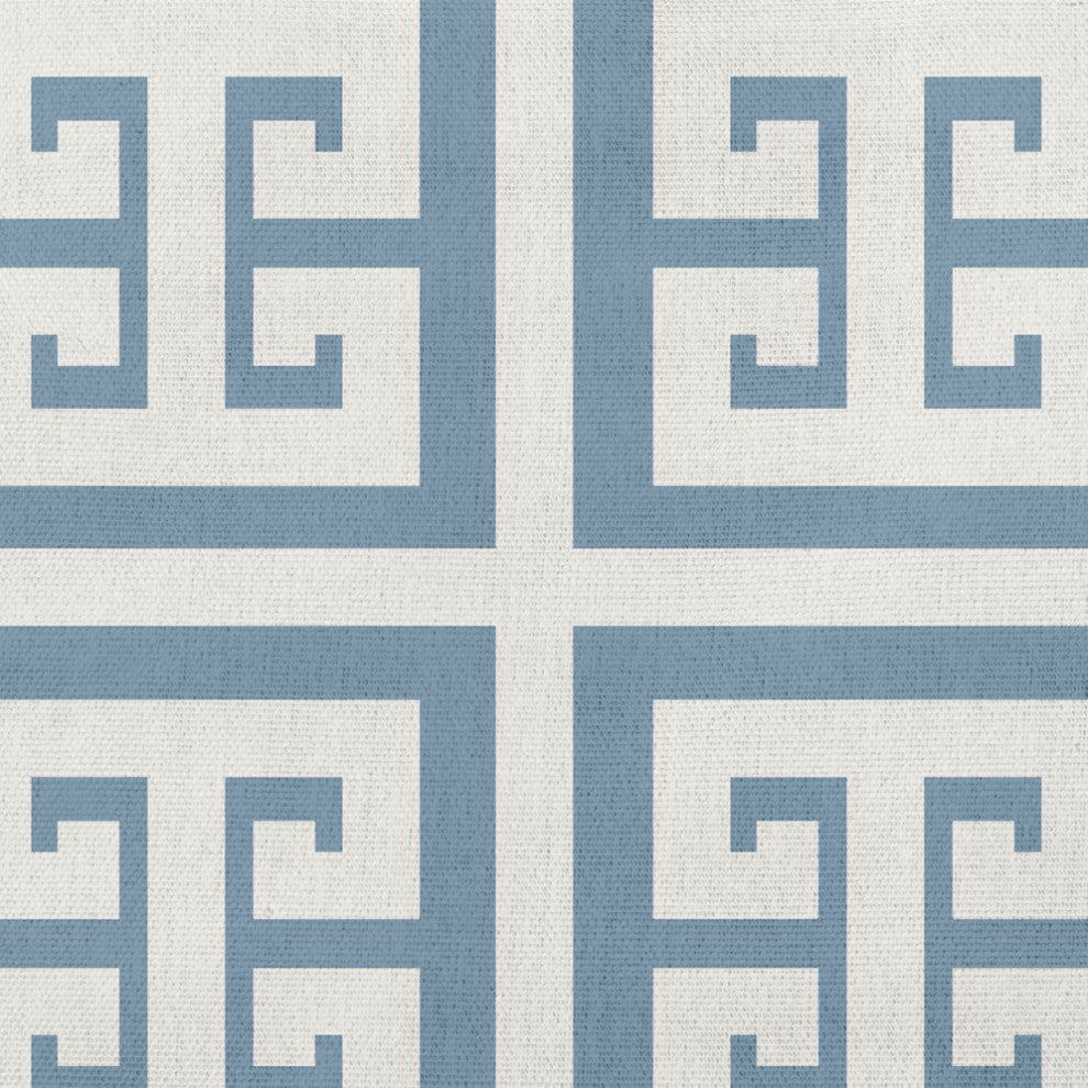 20x20" Greek Key Patterned Nautical Decorative Indoor Pillow, Dusty Smoke