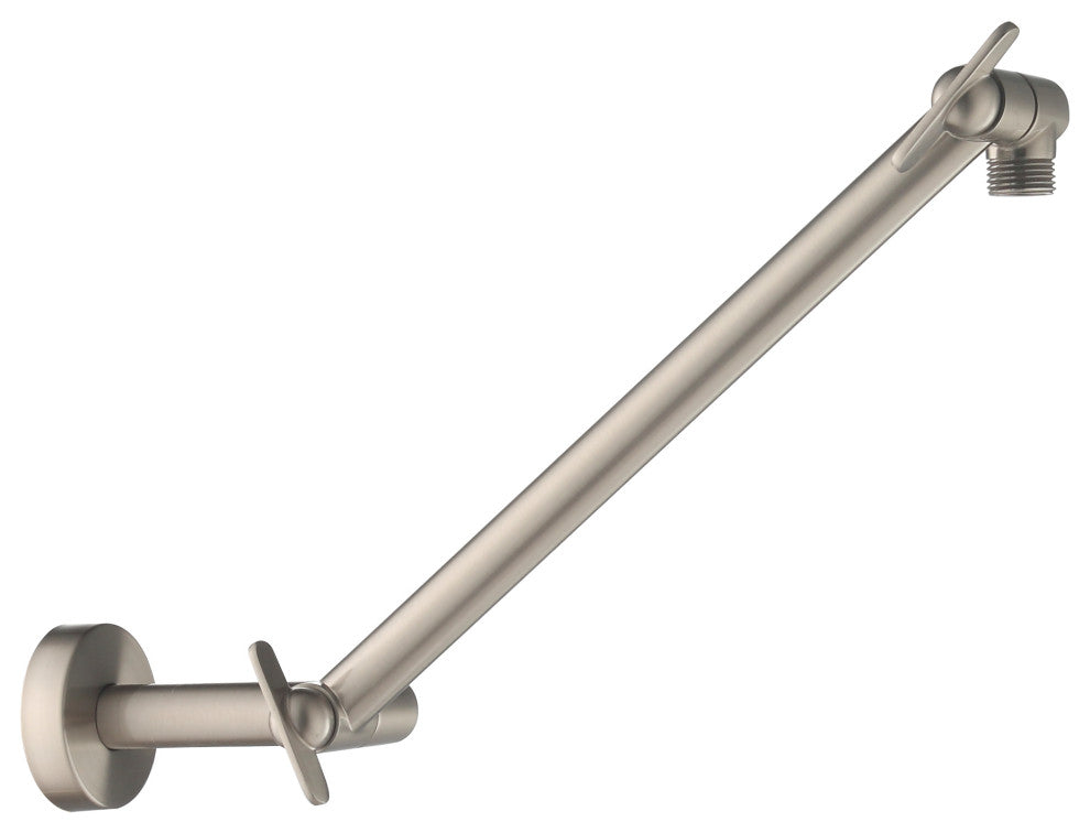 17" Adjustable Rain Shower Arm, Satin Nickel