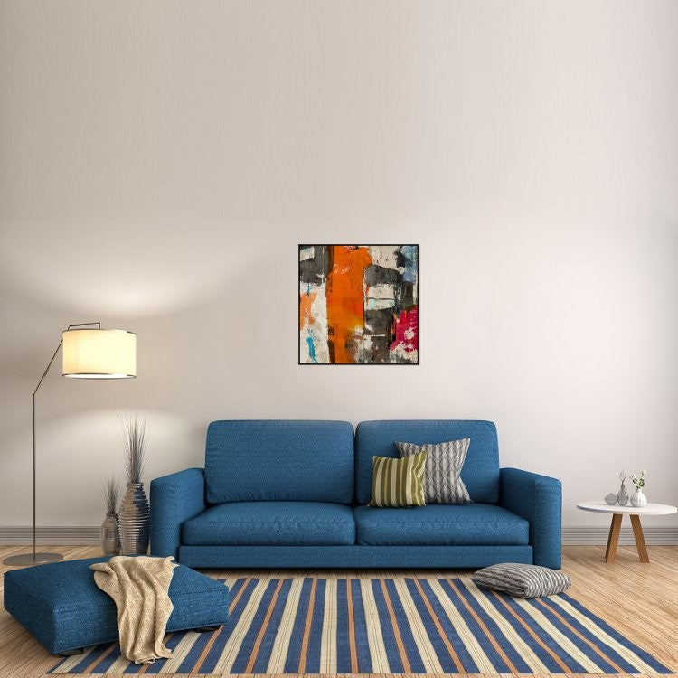 "Colors Royale II" Framed Canvas Giclee by Anne Munson, 31x31"