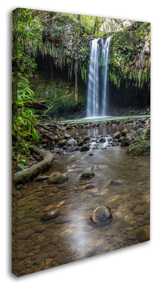 Pierre Leclerc 'Twin Falls Sunlight ' Canvas Art, 47x30