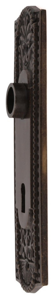 Door Back Plate Antique Brass Beaded With Keyhole 7 1/4" H 2 Pack