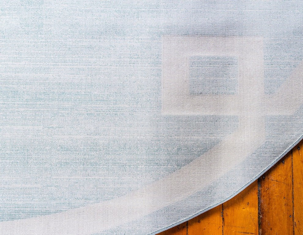 Contemporary Heights 8' Round Seamist Area Rug