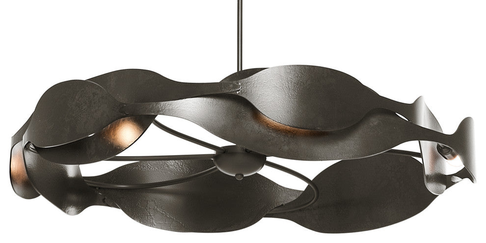 Waves Pendant, Oil Rubbed Bronze Finish, Standard Overall Height