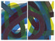 "Pigment Play" Frameless Floating Tempered Glass Panel Graphic Wall Art Set of 2