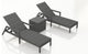 District 3 Piece Chaise Lounge Set, No Cushion