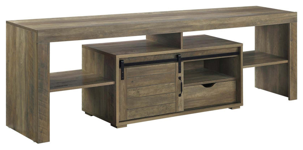 Acme Wasim TV Stand Rustic Oak Finish