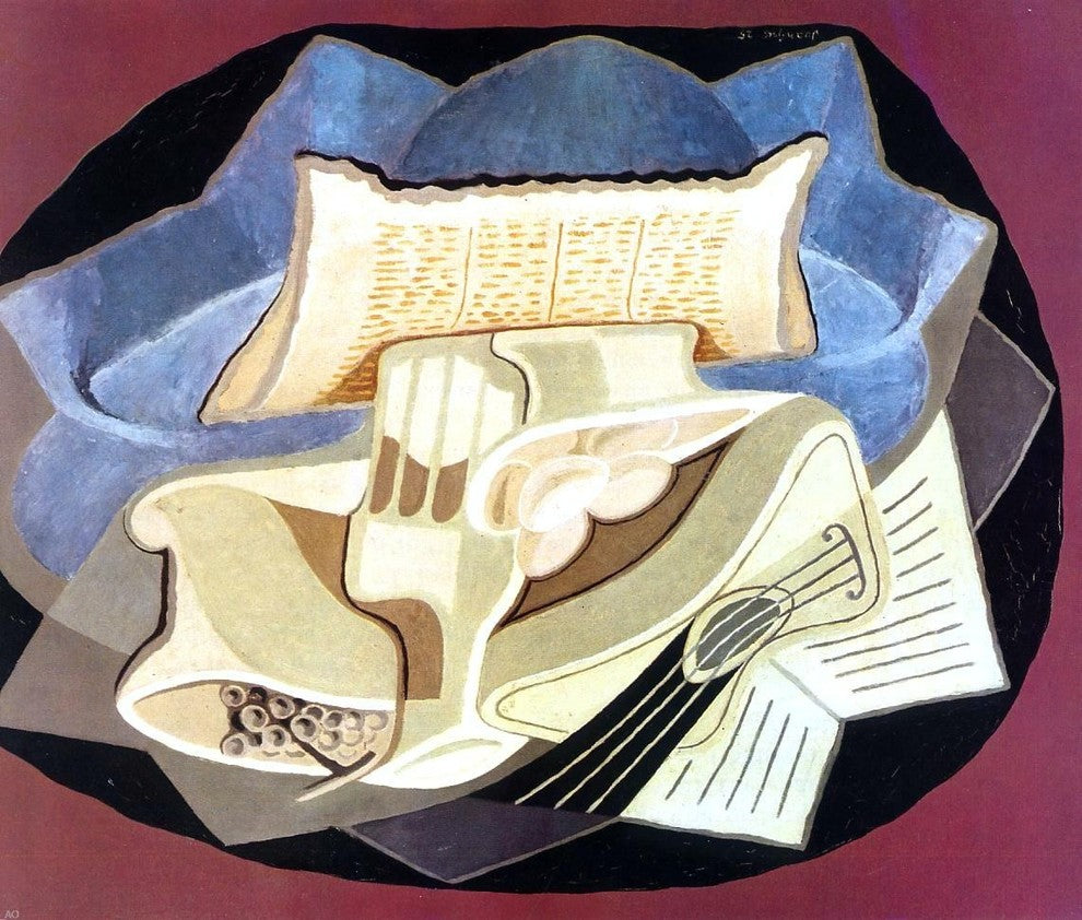 Juan Gris The Blue Cloth, 20"x25" Wall Decal