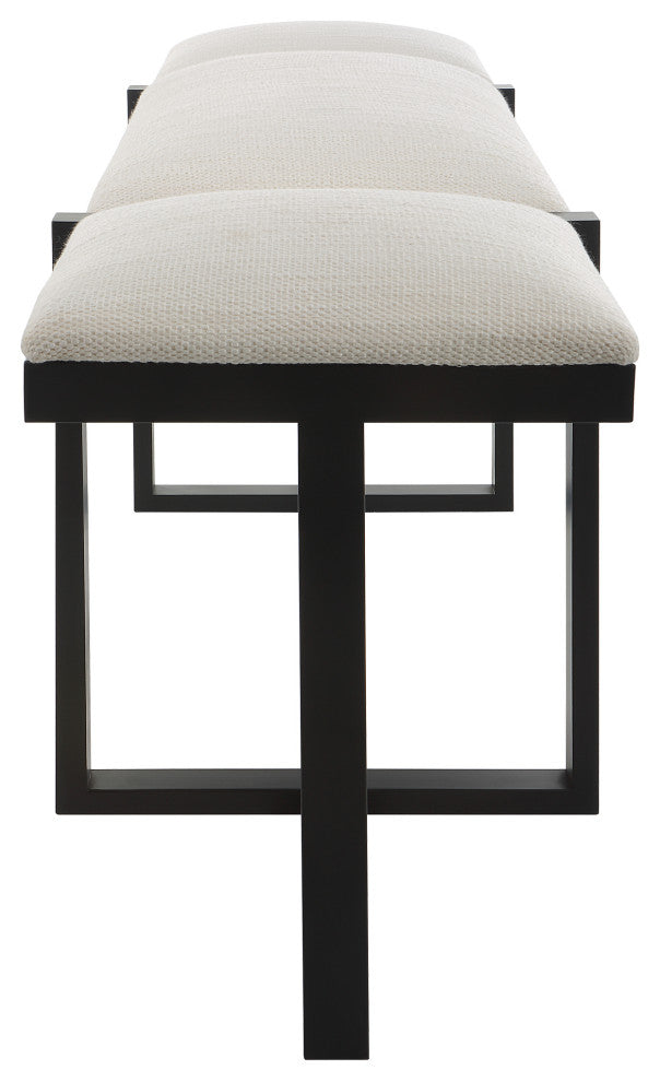 Triple Cloud Modern Upholstered Bench