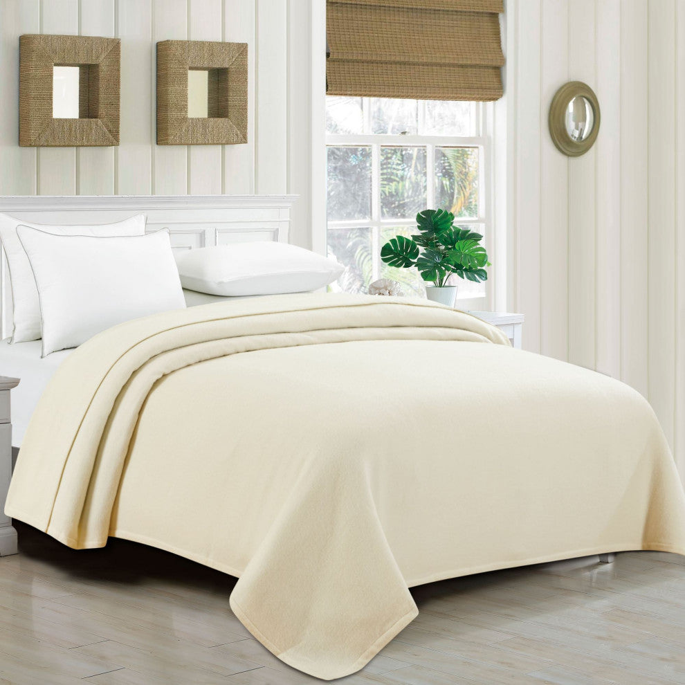 Cashmere and Superfine Merino Lambwool Blanket, Full/ Queen