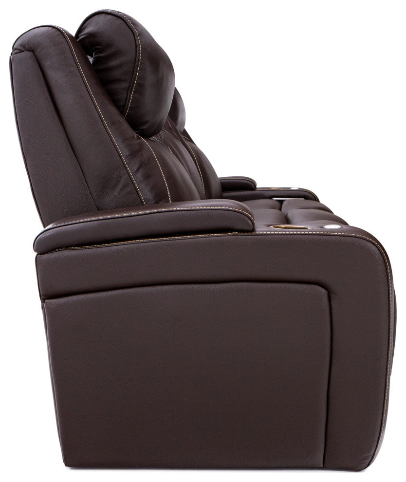 Seatcraft Octavius Home Theater Seating, Brown, Sofa