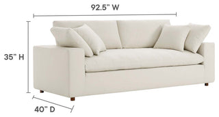 Commix Down Filled Overstuffed Sofa - Light Beige