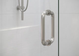 44"Wx78"H Frameless 3 Panel Inline Shower Door, Brushed Nickel