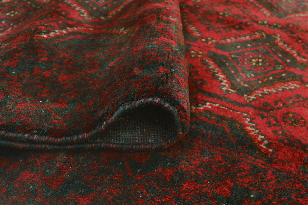 Fine Vintage Distressed Anitza Red/Charcoal Runner, 3'4x5'6