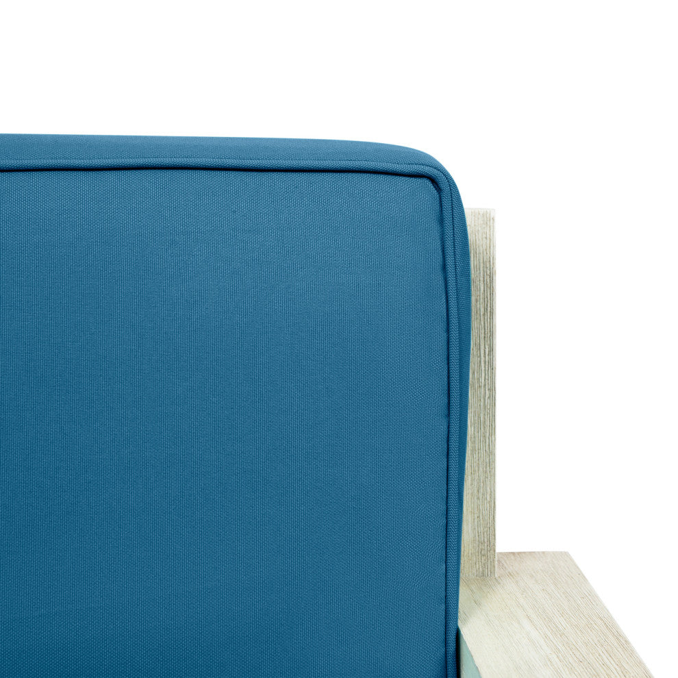 Dominic Outdoor 4 Seater Acacia Wood Chat Set With Cushions, Dark Teal