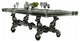 46" Green Solid Wood Dining Table