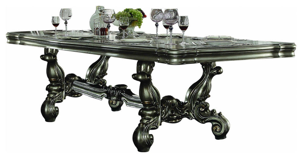 46" Green Solid Wood Dining Table