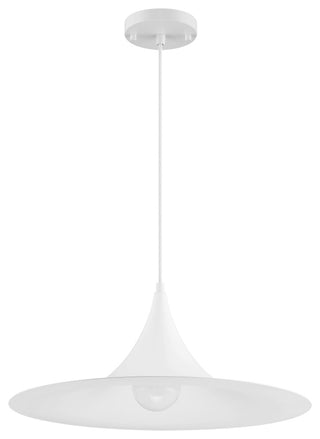 Costa LED Pendant, Replaceable LED, Matte White, 19in