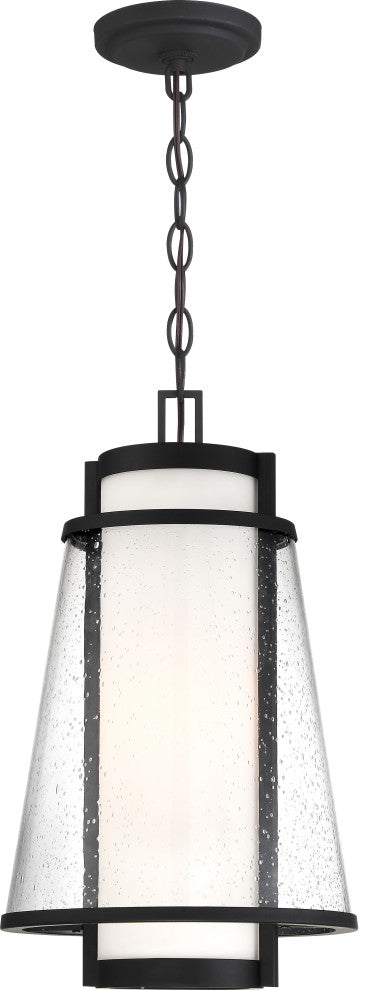Nuvo Anau 1-Light Incandescent Matte Black Glass Wall Mount