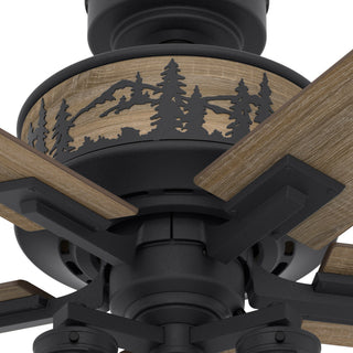 Hunter 52" Mt. Vista Ceiling Fan, Natural Iron With LED Light and Pull ChainNone
