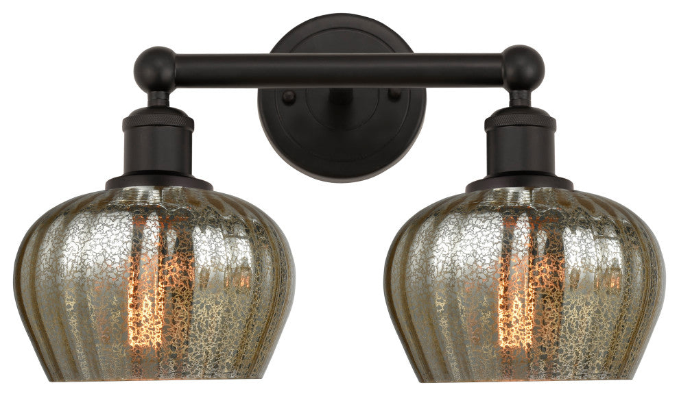 Innovations 616-2W-OB-G96 Fenton 2 Light 15.5" Vanity Light, Oil Rubbed Bronze