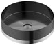 Karran Cinox Stainless Steel Round Vessel Sink, Gunmetal Grey and Stainless Steel
