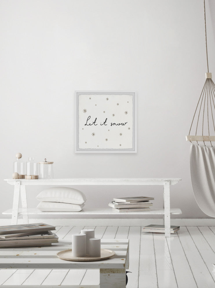 "I Love Snow" Framed Painting Print, 18x18